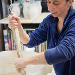 Mia Sarosi at work in her studio 2016
